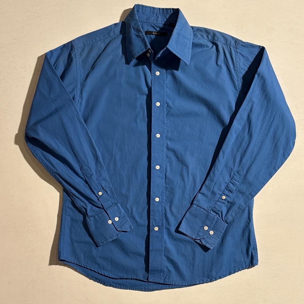 Gucci Men's Classic Blue Button Down Shirt